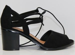 MIA BLACK OPEN TOE SANDALS